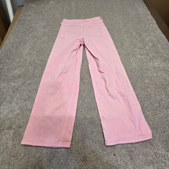 Boho vtg trendy Blush Secret Smooth Pockets Old Navy Sky-Hi Wide Leg sz 4 - Picture 1 of 15